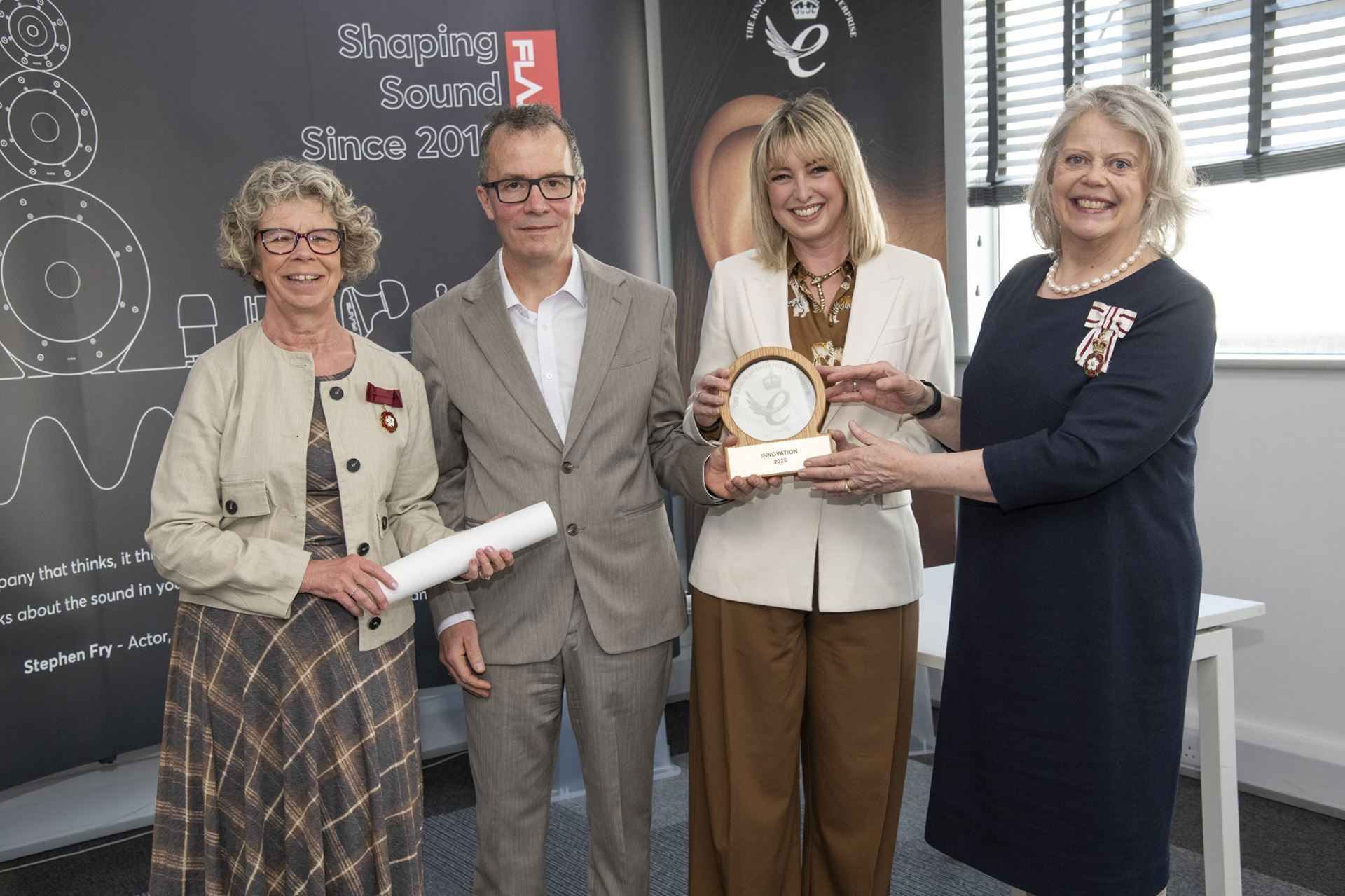 Sussex Business Presented with Kings Award for Breakthrough Hearing Tool, Calmer